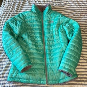 double sided kids north face puffer jacket